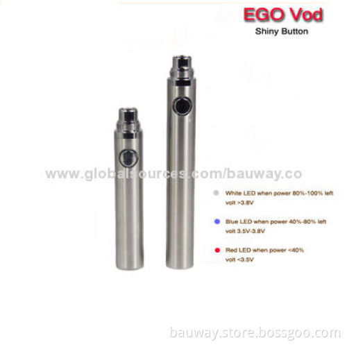 eGo Batteries/Electronic Cigarette Accessories, 650/900/1,100mAh Capacity Available